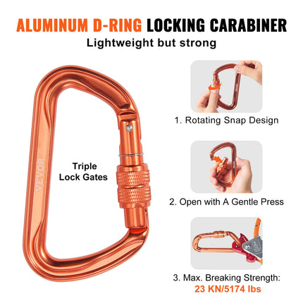 Arboroistų saugos virvė su plienine šerdimi VEVOR ROPE-G-16-12, 3,6 m