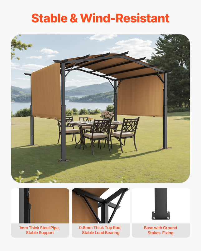 Lauko pavėsinė (pergola) VEVOR L10xW10, 3 x 3 m