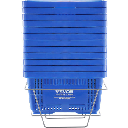 Pirkinių krepšelių rinkinys VEVOR LB-B0051-1, 12 vnt., 24 l