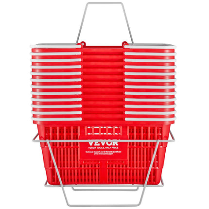 Pirkinių krepšelių rinkinys VEVOR LB-B003-3, 21 l, 12 vnt. su stovu