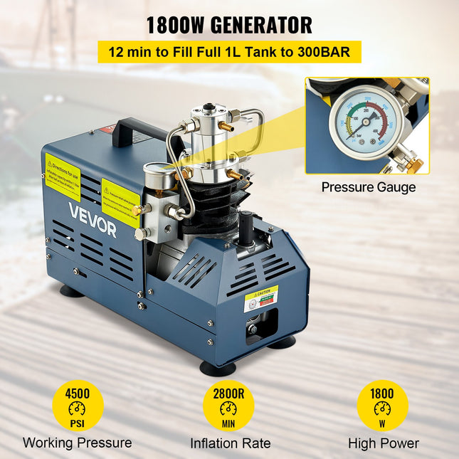 Aukšto slėgio kompresorius VEVOR GYDQBST1.8KWOC, 1800W