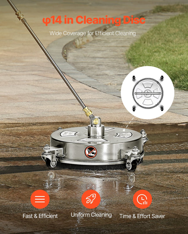 Aukšto slėgio plovimo įrenginio paviršių valytuvas VEVOR QD-XDP09, 4000 PSI