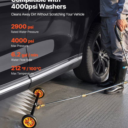 Aukšto slėgio plovimo įrenginio dugno valiklis VEVOR QD-QXQ03, 4000 PSI