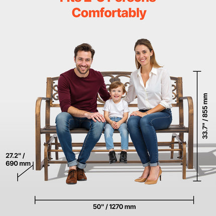 Lauko suolas-sūpynės VEVOR YS-7030BR, 127 cm