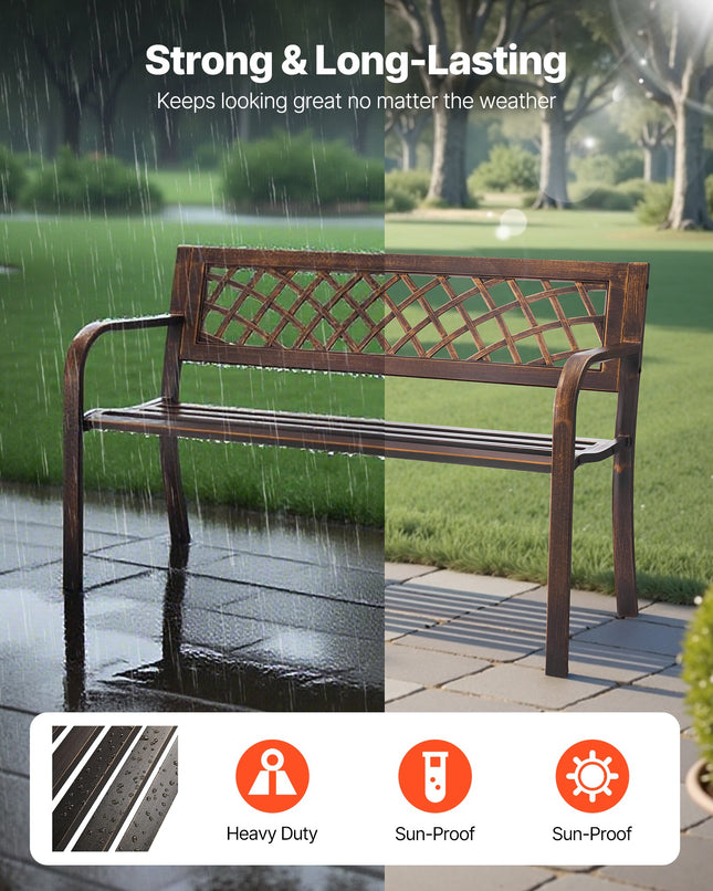 Lauko suolas VEVOR YS-7023BR, 116 cm