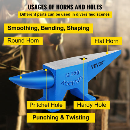 Priekalas VEVOR Single Horn, 20 kg