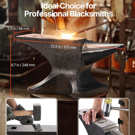 Lietas plieninis priekalas VEVOR GZJ110, 50 kg