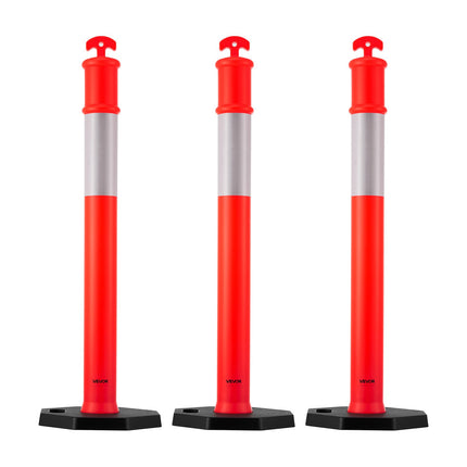 Kelių atitvarų stulpeliai VEVOR WP-06-R4, 1140 mm, 3 vnt.