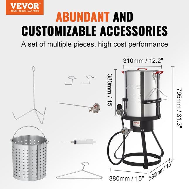 Kalakutienos kepimo ir virimo rinkinys VEVOR 1630B, 28,4 l