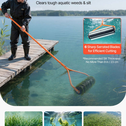 Ežero piktžolių ir dumblo naikintuvas VEVOR DBS-14.1ft, 4,3 m ilgio