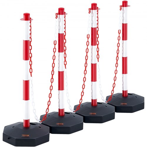 Kelio atitvarų stulpeliai VEVOR CC-F03-N-RW-2PCS-2.5M, 4 vnt. komplektas