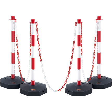 Kelio atitvarų stulpeliai VEVOR CC-F03-N-RW-2PCS-2.5M, 4 vnt. komplektas