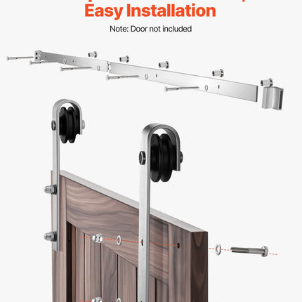 Stumdomų durų mechanizmas VEVOR 5FT-2D-5K-Y, 150 kg keliamoji galia
