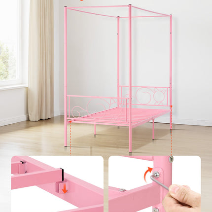 Lova su baldakimu VEVOR SSHGC-04, 101x199 cm