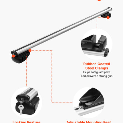 Stogo skersiniai VEVOR HJ-RB890-135CM, 75 kg keliamoji galia
