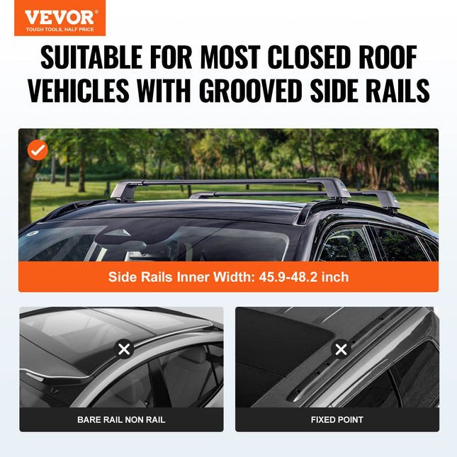 Universalūs stogo skersiniai VEVOR HJ-RB016-135CM, 90 kg keliamoji galia