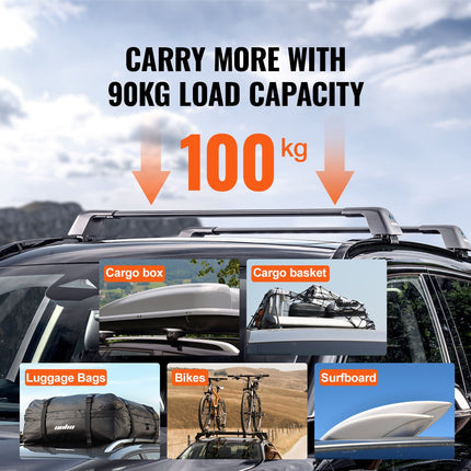 Universalūs stogo skersiniai VEVOR HJ-RB016-135CM, 90 kg keliamoji galia