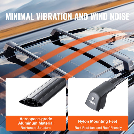Universalūs stogo bagažinės skersiniai VEVOR HJ-RB016-122CM, iki 122,9 cm
