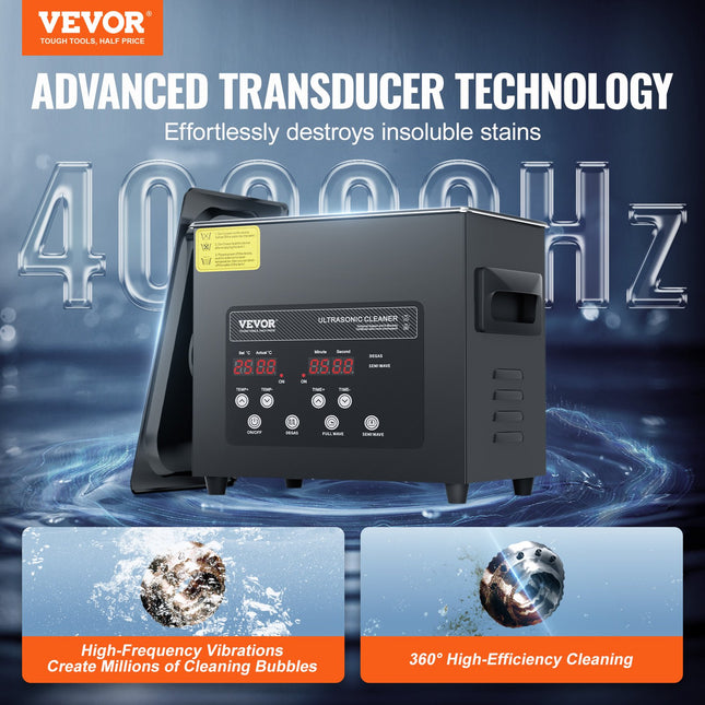 Ultragarsinė vonelė VEVOR KZ-F3, 3 l talpos