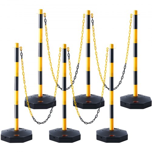 Kelio atitvarų stulpeliai VEVOR CC-F03-N-RW-2PCS-2.5M, 6 vnt. rinkinys