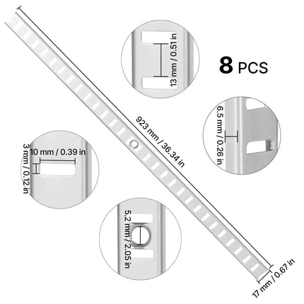 Lentynų laikikliai (pilasteriai) VEVOR GD01, 923 mm ilgio