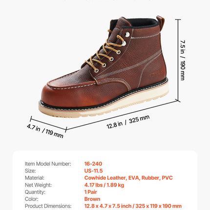 Darbo batai VEVOR 16-240, 45 dydis (UK 10.5)