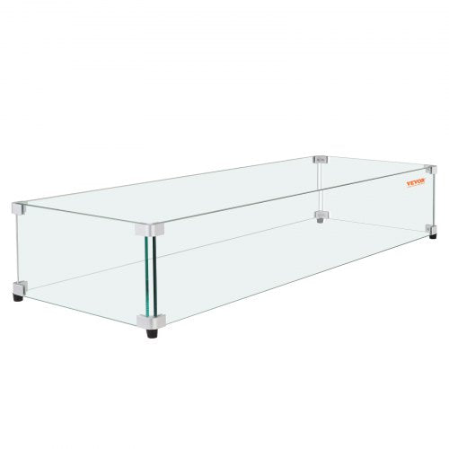 Stiklo apsauga nuo vėjo lauko židiniui VEVOR FFB15#, 1128 x 367 x 191 mm