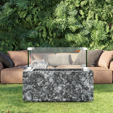 Lauko židinio apsauga nuo vėjo VEVOR VV-FWG-FX1515, 380 x 380 x 180 mm