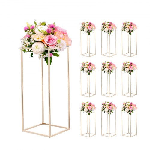 Vestuvinių gėlių stovų rinkinys VEVOR LJL-8017, 10 vnt., 60 cm aukščio