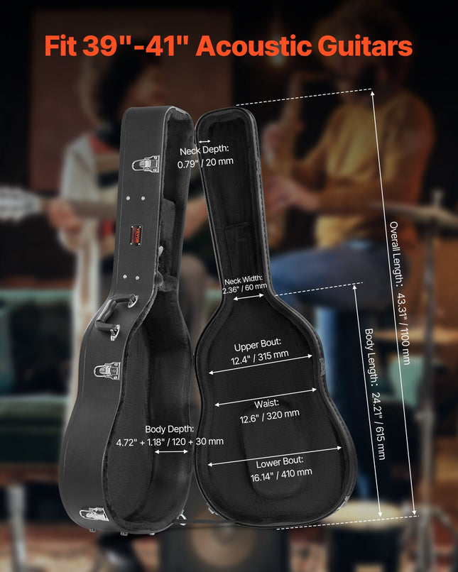 Akustinės gitaros dėklas VEVOR HL-41A, 110 cm