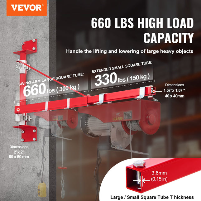 Elektrinės gervės laikiklis VEVOR HST-750, 300 kg