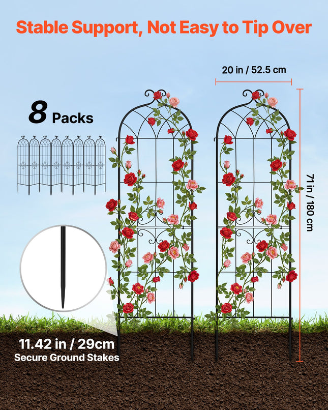 Sodo atrama (grotelės) VEVOR EKHPJ180-8, 180 x 52,5 cm, 8 vnt.