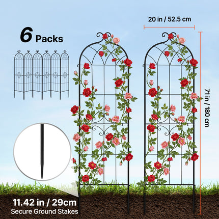 Sodo grotelės augalams VEVOR EKHPJ180-6, 180 x 52,5 cm, 6 vnt.