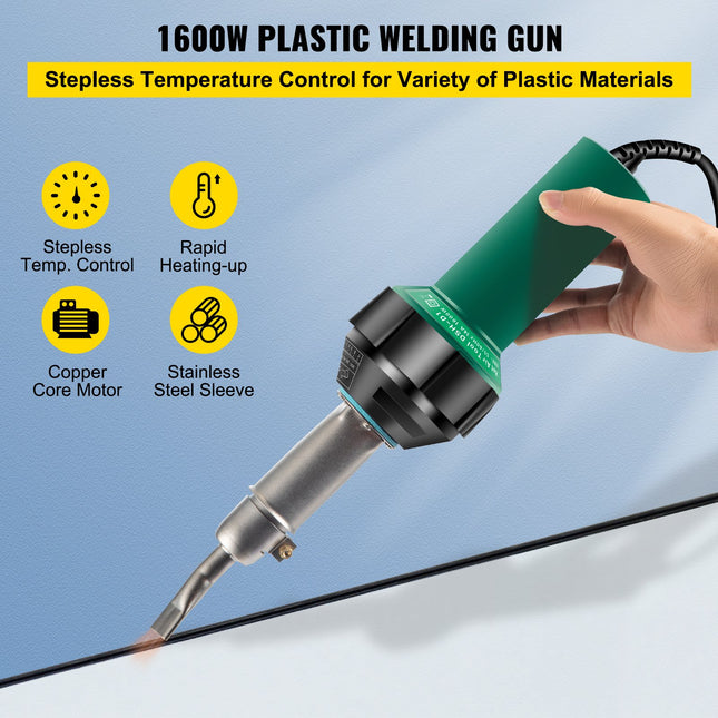 Plastiko suvirinimo aparatas VEVOR VV-PWG-A04-02, 1600W