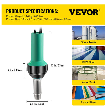 Stogo dangos suvirinimo aparatas VEVOR VV-PWG-A06-02, 1600W