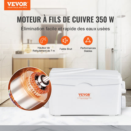 Nuotekų siurblys su smulkintuvu VEVOR FLO300, 350 W