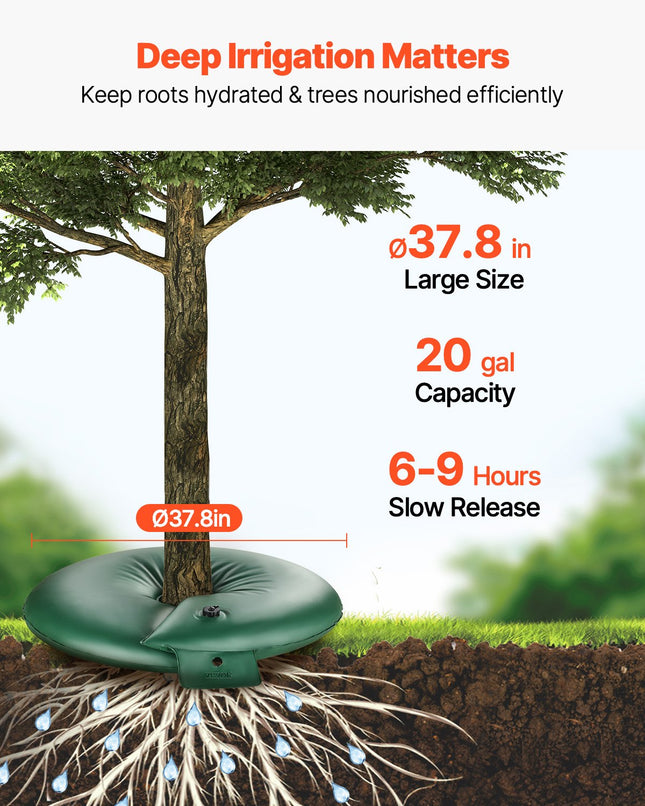 Medžių laistymo žiedai VEVOR TWB-20gal-W4, 4 vnt. po 75,7 l