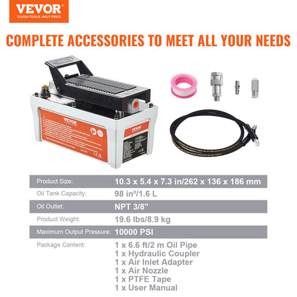 Pneumatinis hidraulinis siurblys VEVOR NAP002, 689 bar
