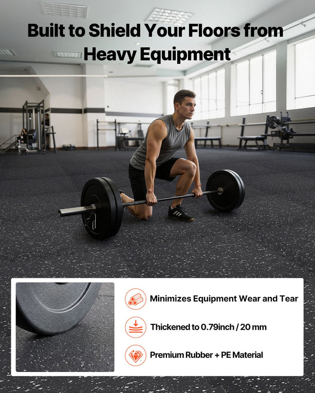 Sportinė grindų danga VEVOR HRD-XJD6620-12G, 20 mm storio
