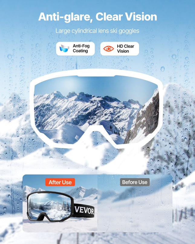 Slidinėjimo akiniai VEVOR YH682, Ice Blue Revo danga