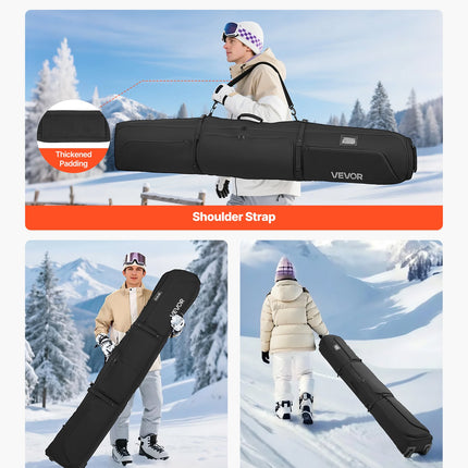Slidinėjimo krepšys su ratukais VEVOR ZL-YDB-0119, iki 190 cm ilgio