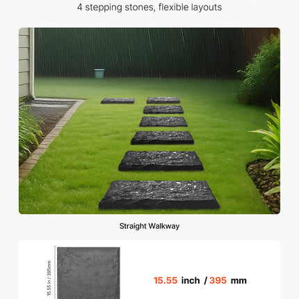 Sodo takelio plytelės VEVOR CP25-4H, 4 vnt., 39,5x39,5 cm