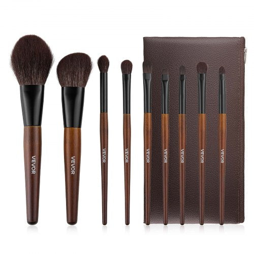 Makiažo šepetėlių rinkinys VEVOR SS-9 Wool Sets, 9 dalių