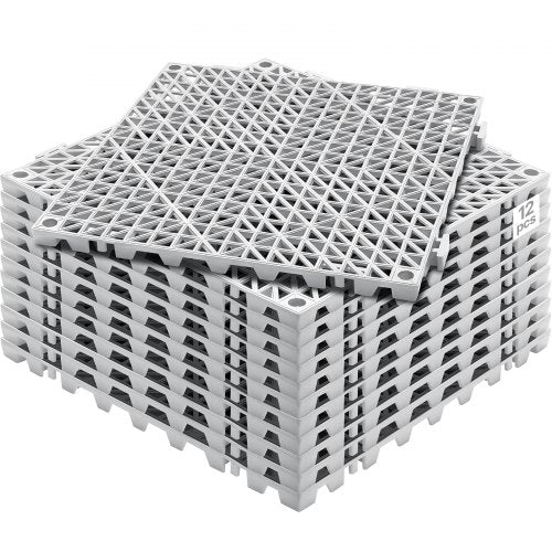 Sujungiami drenažiniai grindų kilimėliai VEVOR 30*30*1.5cm-G, 12 vnt.