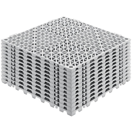 Sujungiami drenažiniai grindų kilimėliai VEVOR 30*30*1.5cm-G, 12 vnt.