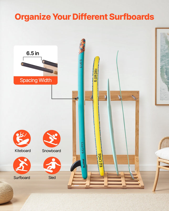 Vertikalus banglenčių stovas VEVOR SSSVS-03, 4 aukštų