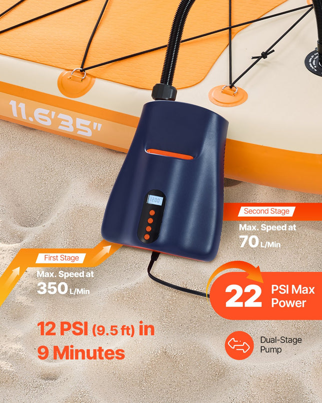 Irklenčių (SUP) pompa VEVOR HT-767, 22 PSI