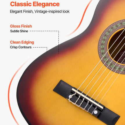 Klasikinė gitara VEVOR M5126, 780 mm
