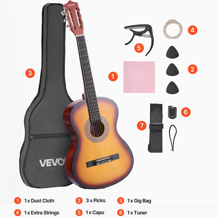 Klasikinė gitara VEVOR M5831, 960 mm
