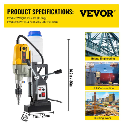 Magnetinės gręžimo staklės VEVOR VV-MD-UK7, 1100W
